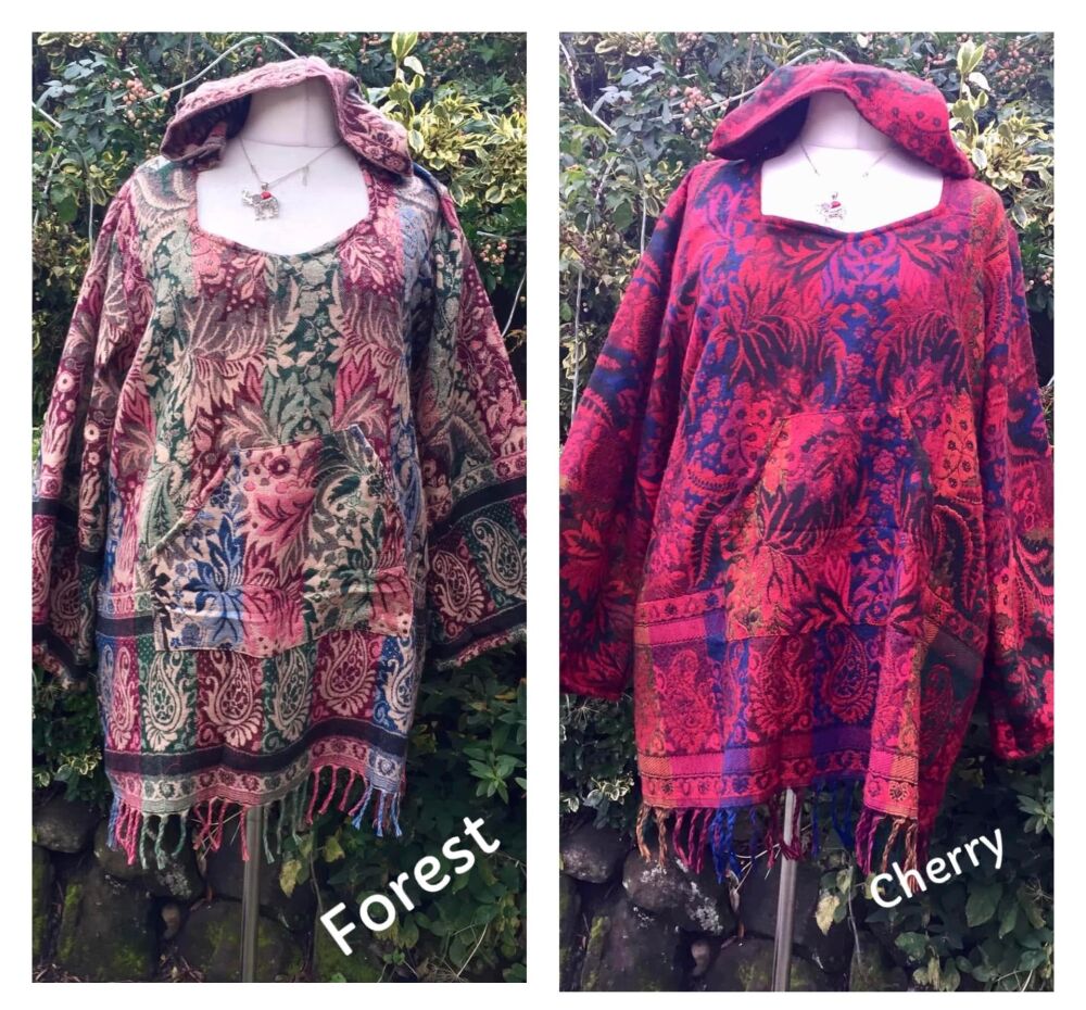 Lovely cashmelon  snuggly hippy hoody top [two sizes]