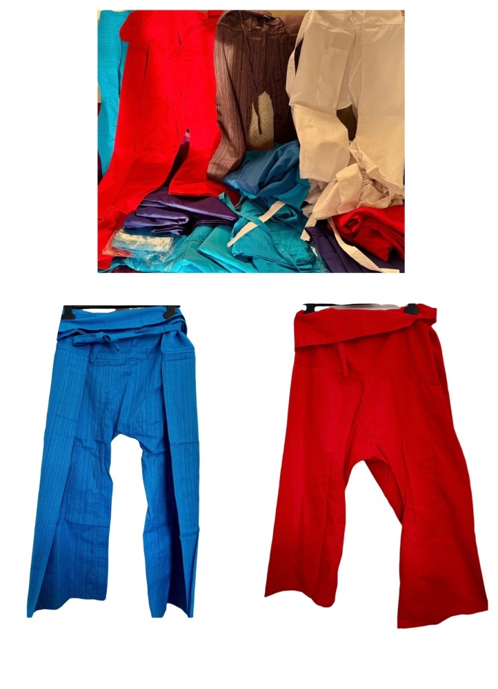 Job lot of 30 cotton Thai fisherman&rsquo;s trousers