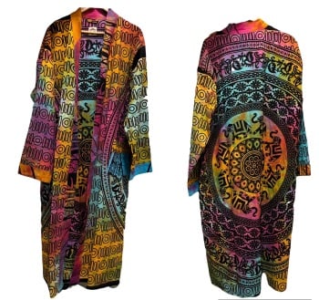 **Gorgeous tie dye Goddess duster jacket