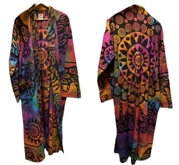 **Gorgeous tie dye Goddess duster jacket