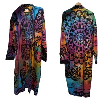 **Gorgeous tie dye Goddess duster jacket