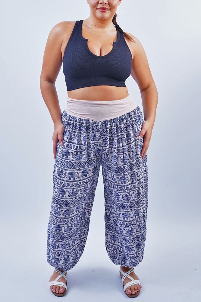 Super soft Elephant harem trousers [khaki]
