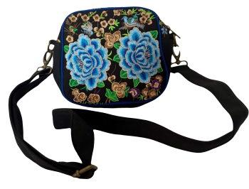 Embroidered shoulder bag
