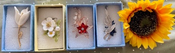 Gift pack of 4 lovely brooches