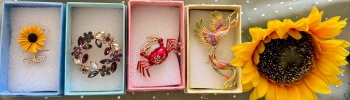 Gift pack of 4 lovely brooches