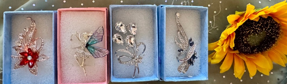 Gift pack of 4 lovely brooches