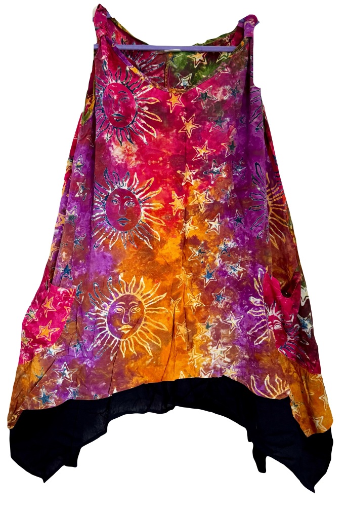 Suns and stars pocket  Celeste pixie hem dress