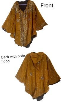 Aleana decorated sari pixie hood jacket