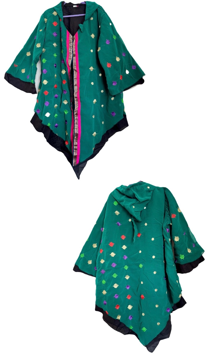 Aleana decorated sari pixie hood jacket