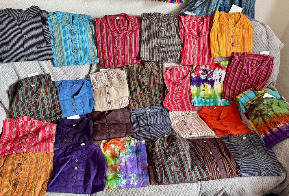 Job lot of  27 hippy shirts