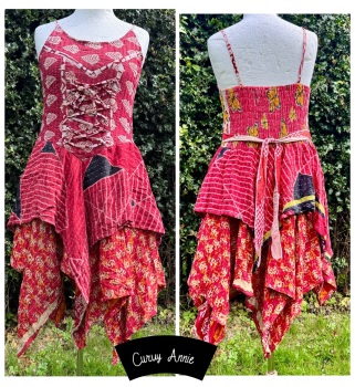 Gorgeous  Kantha Rhiannon pixie hem dress