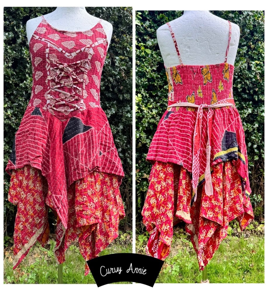 Gorgeous  Kantha Rhiannon pixie hem dress