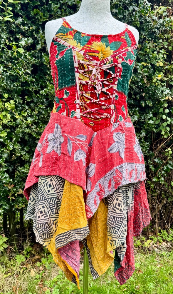 Gorgeous  Kantha Rhiannon pixie hem dress