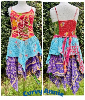 Gorgeous  Kantha Rhiannon pixie hem dress