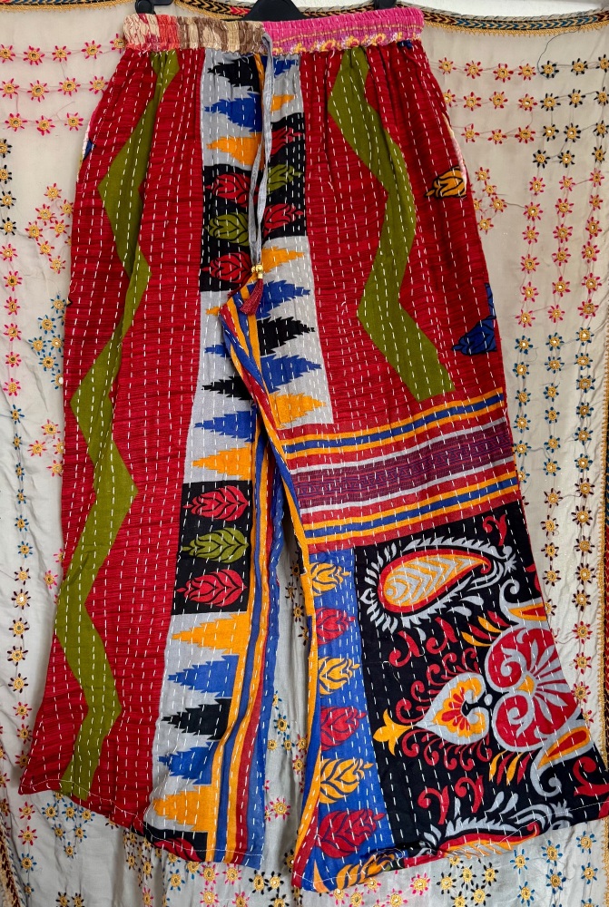 Funky kantha trousers