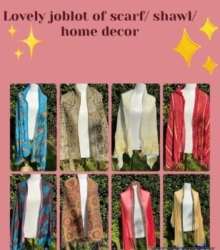 Job lot of scarves/ wrap or home decor
