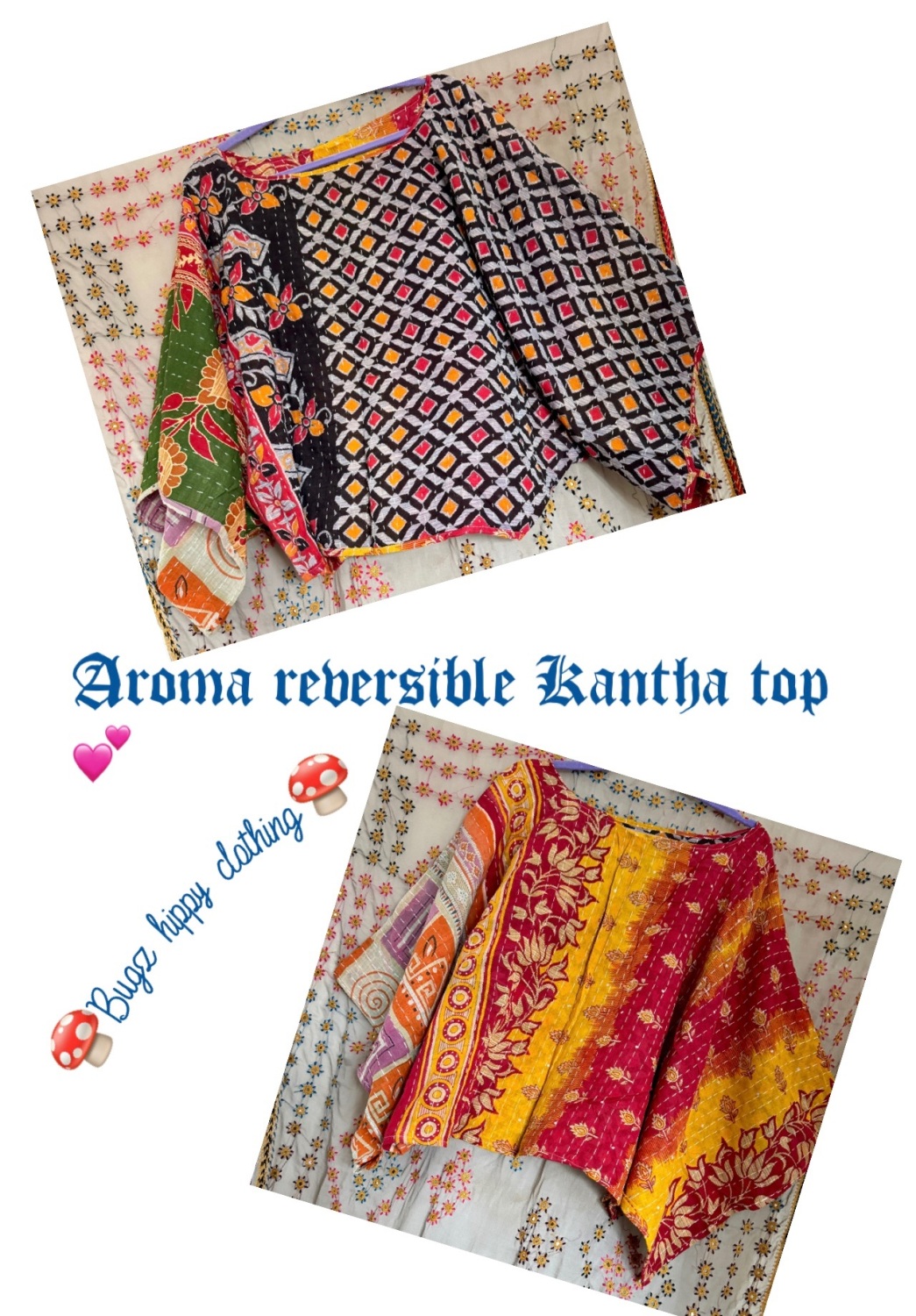 Aroma  reversible Kantha top