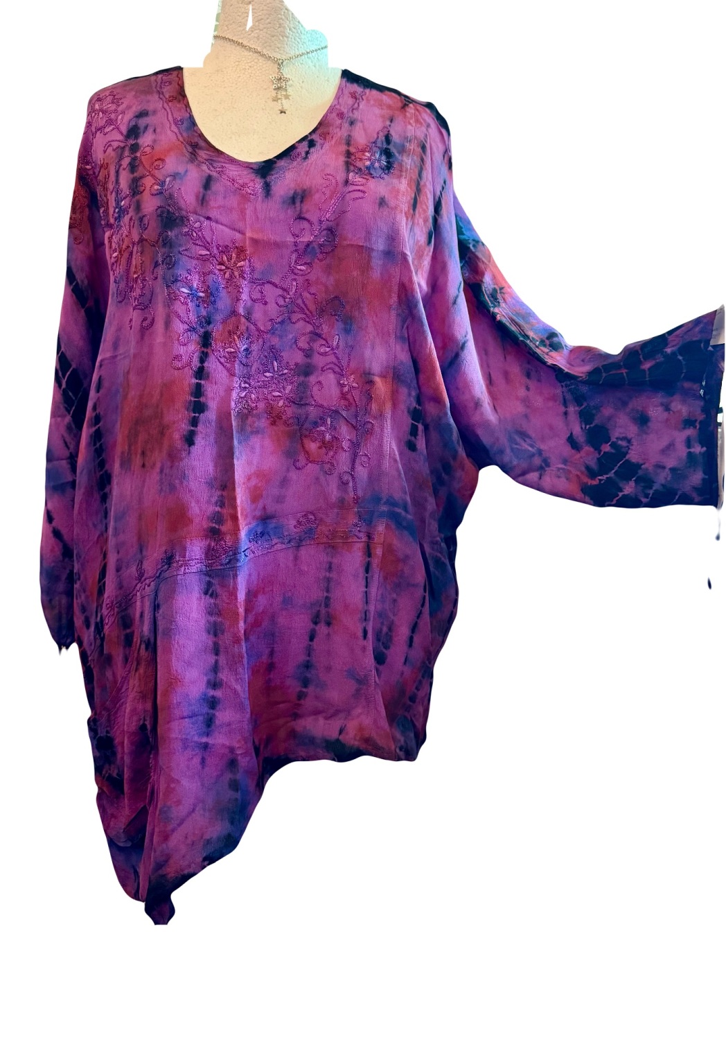 RAPP tie dye asemtric top