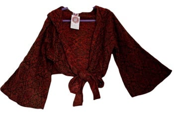 Snuggly tie front hooded  top 14-18