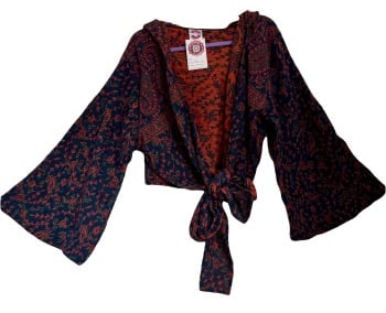 Snuggly tie front hooded  top 14-18