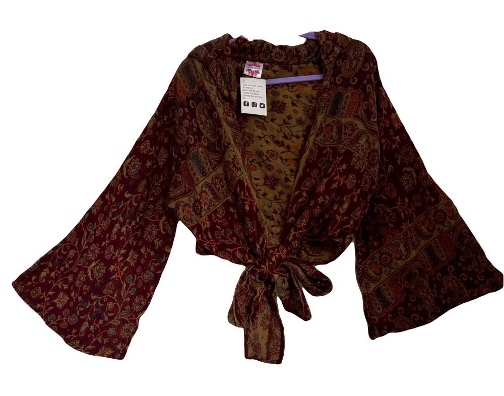 Snuggly tie front hooded  top 14-18