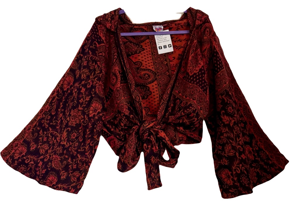 Snuggly tie front hooded  top 14-18