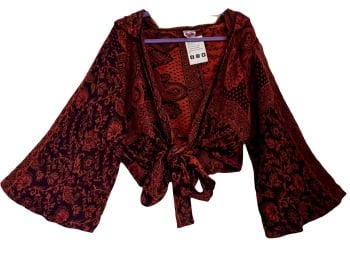 Snuggly tie front hooded  top 14-18