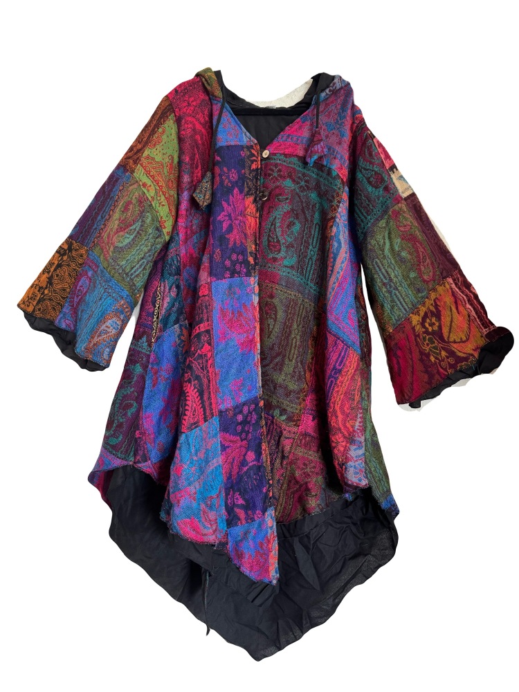 Fae goddess Sennon  cashmelon patchwork pixie hem jacket [curvy size]