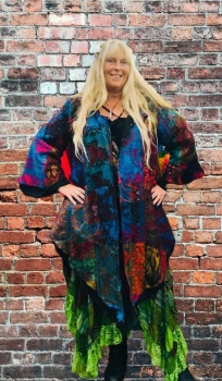 Fae goddess Sennon  cashmelon patchwork pixie hem jacket [curvy size]