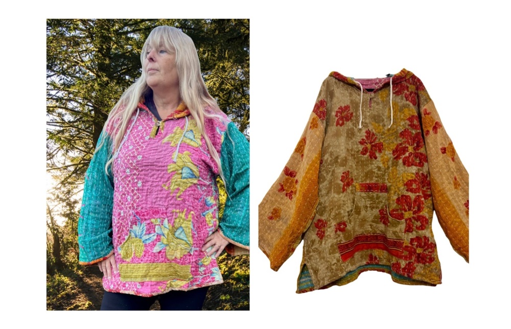 Reversible Kantha Joani hoody 58 bust)