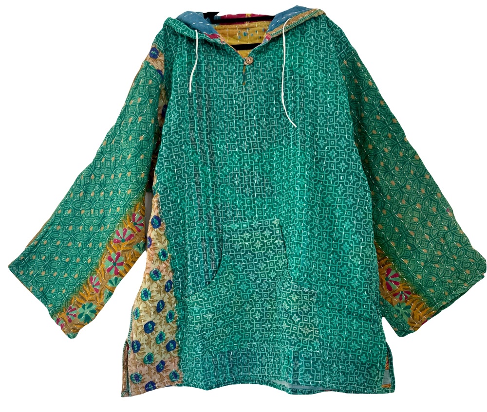 Reversible Kantha Joani  hoody (52 inches bust )