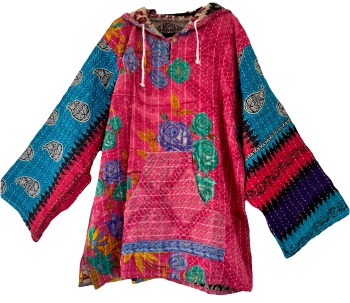Reversible Kantha Joani  hoody (52 inches bust )