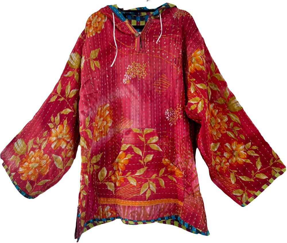 Reversible Kantha Joani  hoody (52 inches bust )