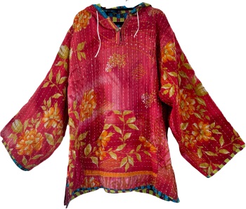 Reversible Kantha Joani  hoody (52 inches bust )