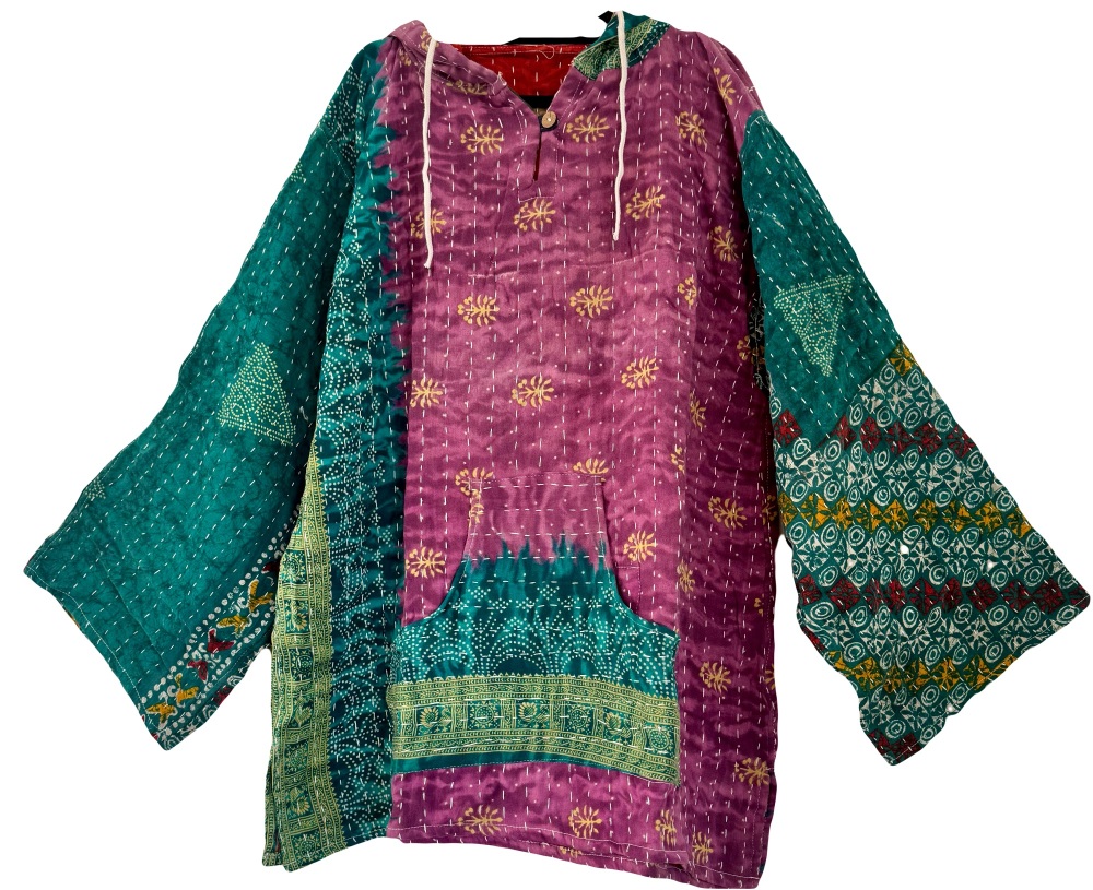 Reversible Kantha Joani  hoody (52 inches bust )