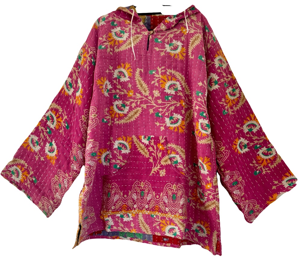 Reversible Kantha Joani  hoody (52 inches bust )