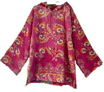Reversible Kantha Joani  hoody (52 inches bust )