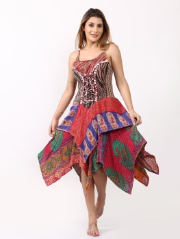 Wholesale lot of 9 Gorgeous  Kantha Rhiannon pixie hem dress