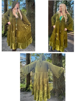 Belladonna goddess pixie hood velvety robe