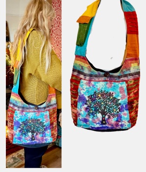 Funky large tree of life hippy  bag