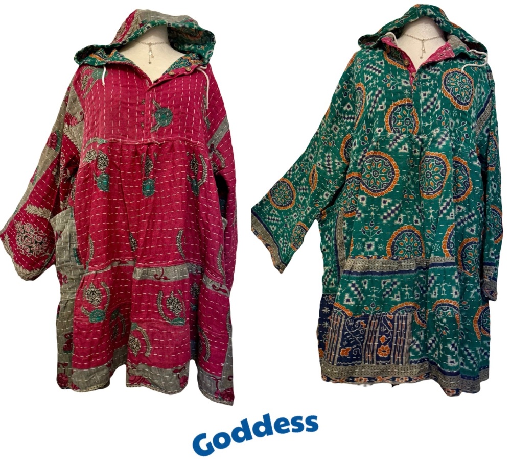 Reversible Kantha Lola prairie smock dress
