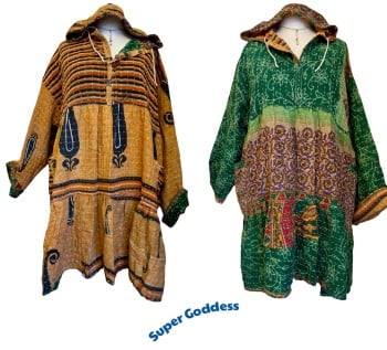 Carol only SOLD - 60 inch bust /Reversible Kantha Lola prairie smock dress