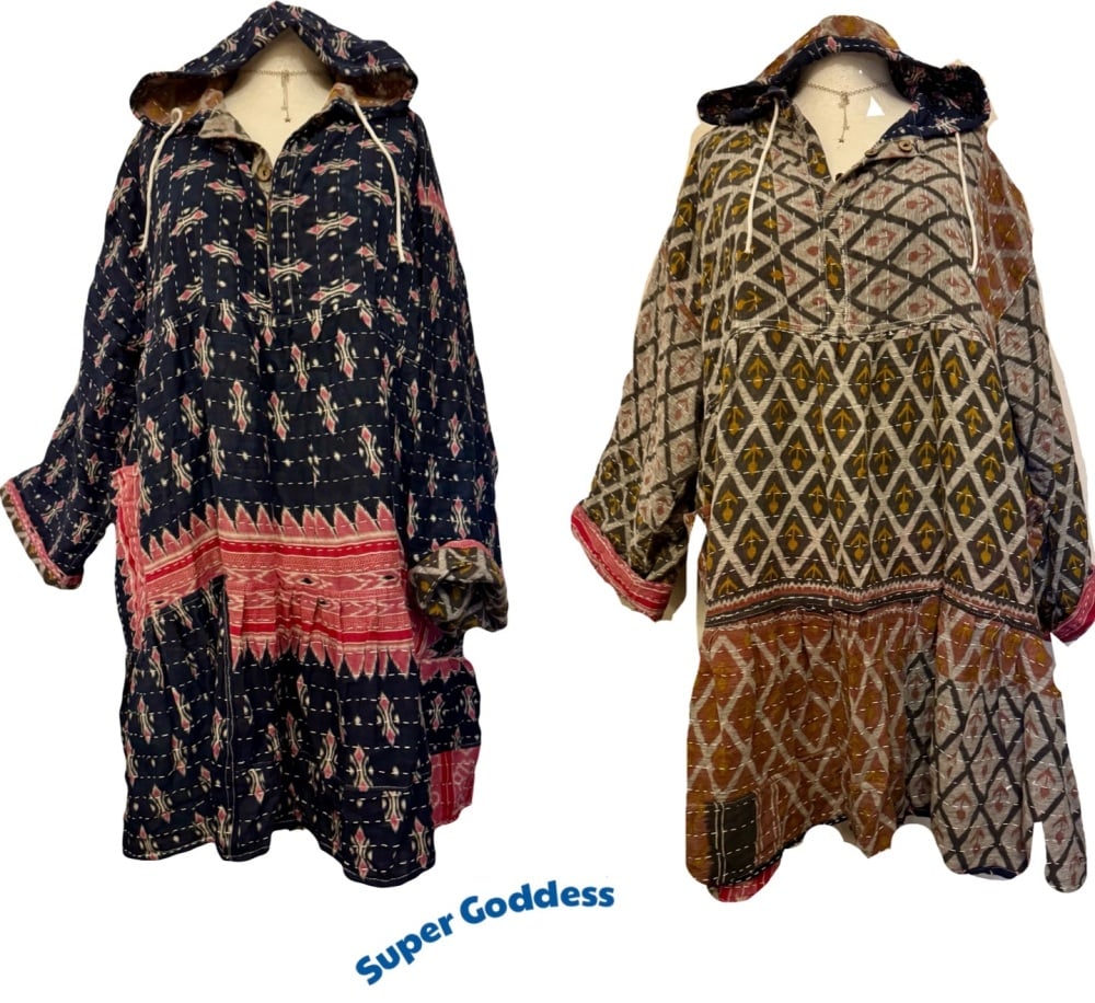 Reversible Kantha Lola prairie smock dress