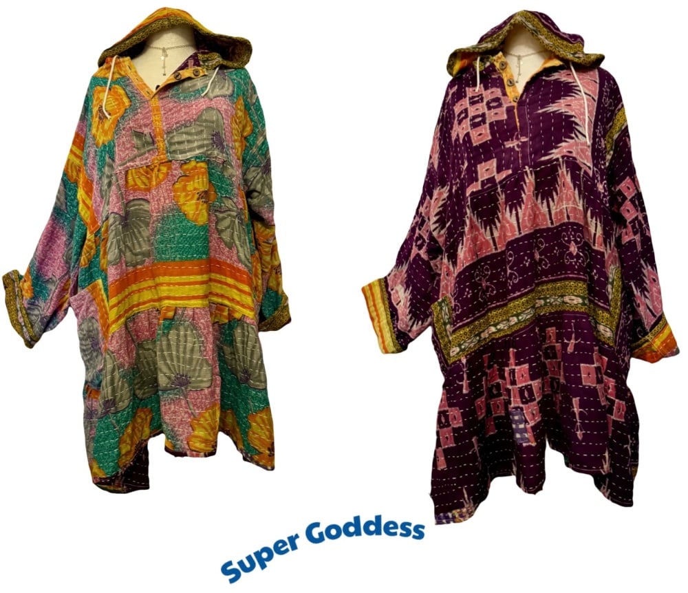 Reversible Kantha Lola prairie smock dress