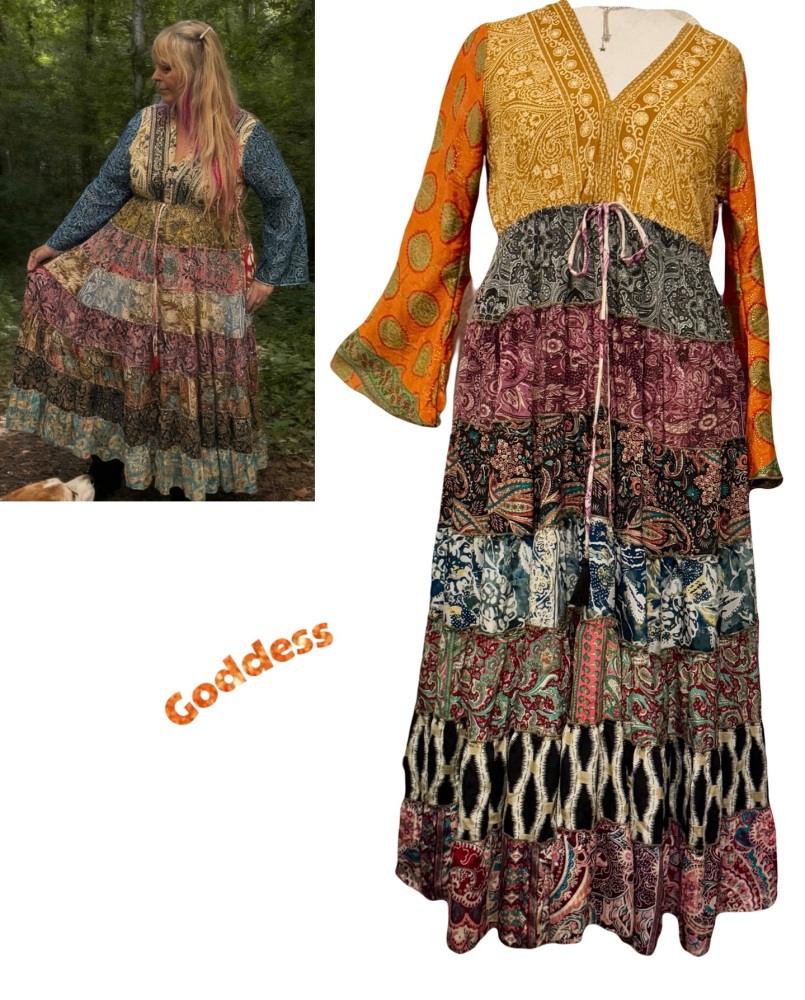 The beautiful Juniper swishy dress ]