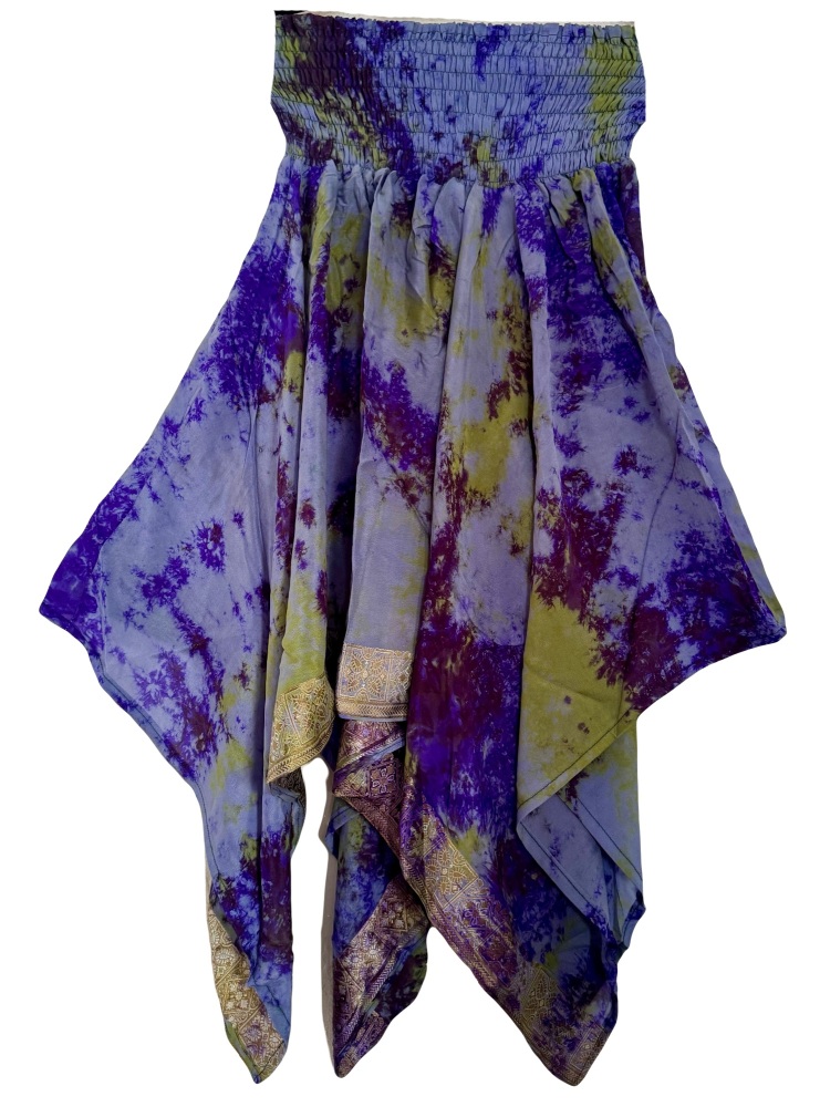 Silk Christa pixie hem skirt