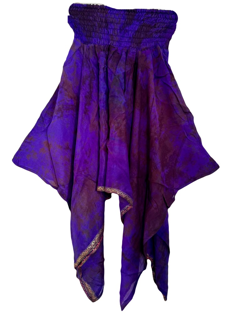 Silk Christa pixie hem skirt