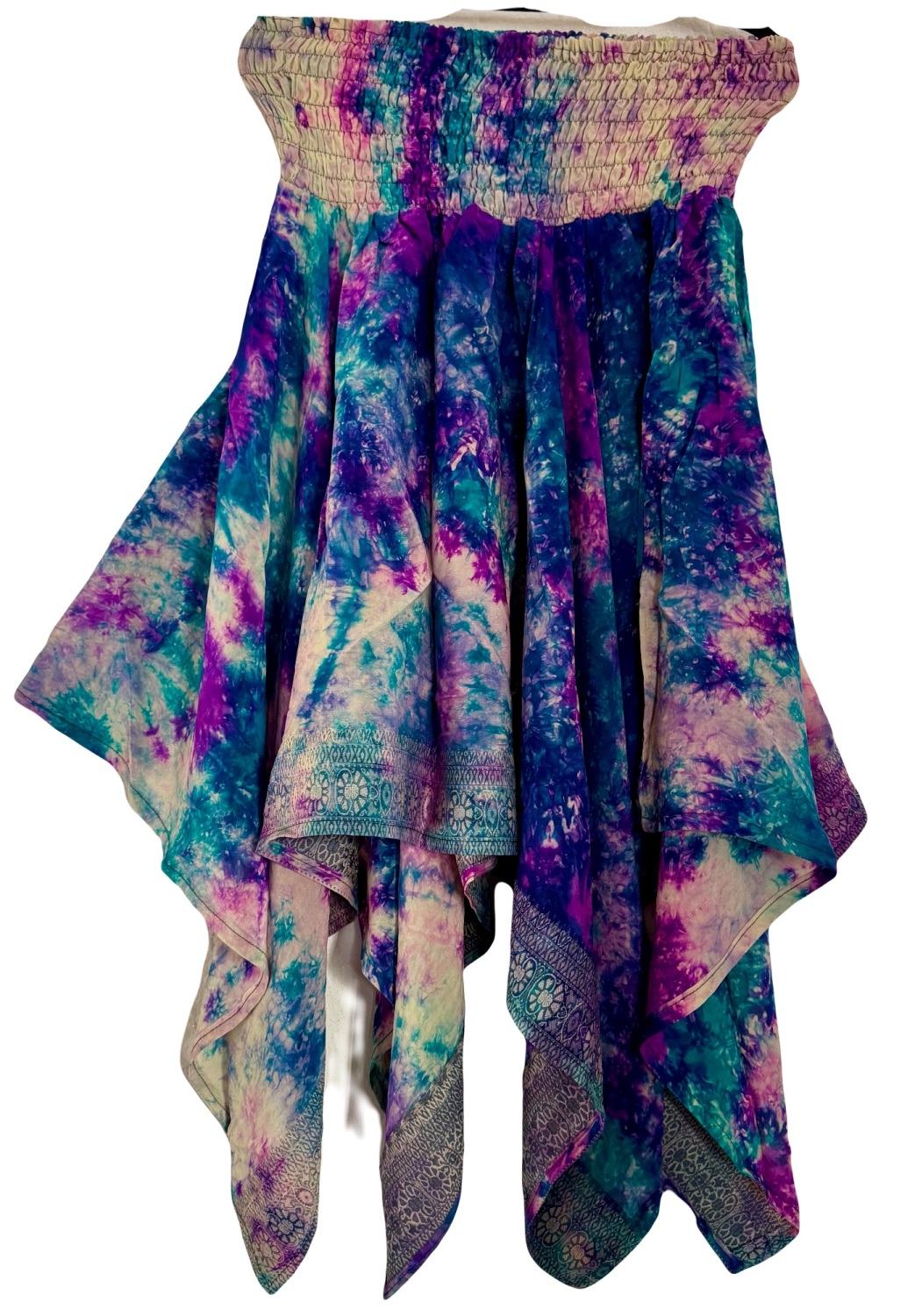 Silk Christa pixie hem skirt