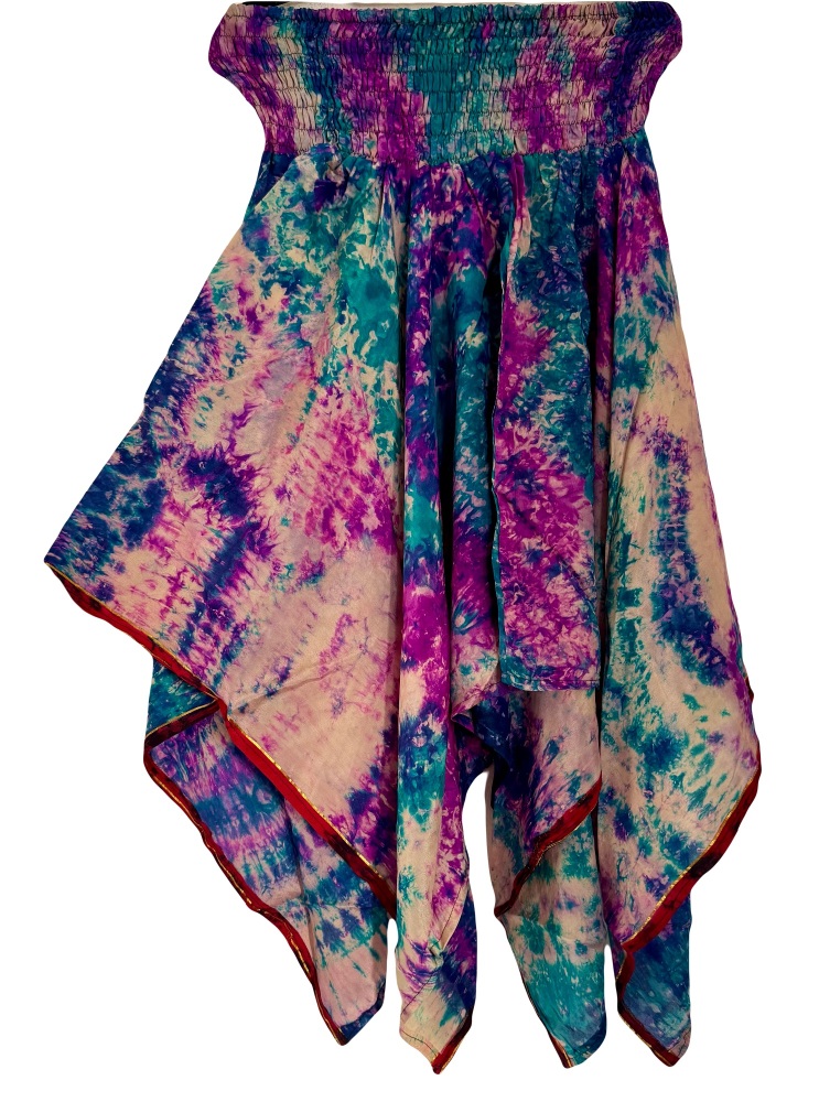 Silk Christa pixie hem skirt