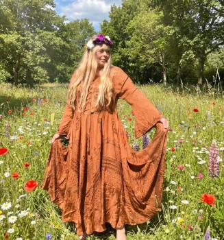 Beautiful Gwendolyn  faery realm goddess dress, plus size